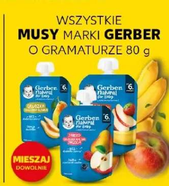 Musy naturalne dla dzieci gruszka banan śliwka