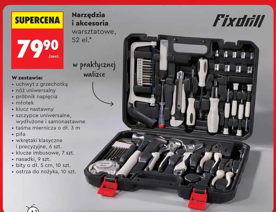 Narzędzia i akcesoria warsztatowe w praktycznej walizce