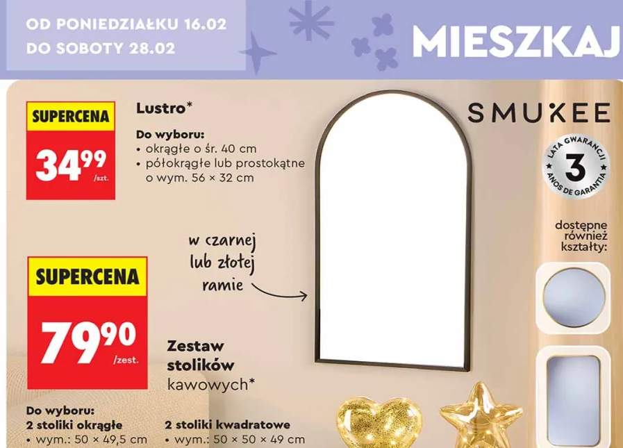 Lustro półokrągłe 