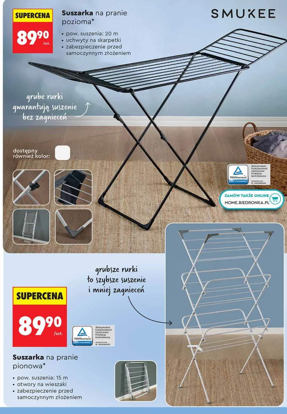 Suszarka na pranie pozioma