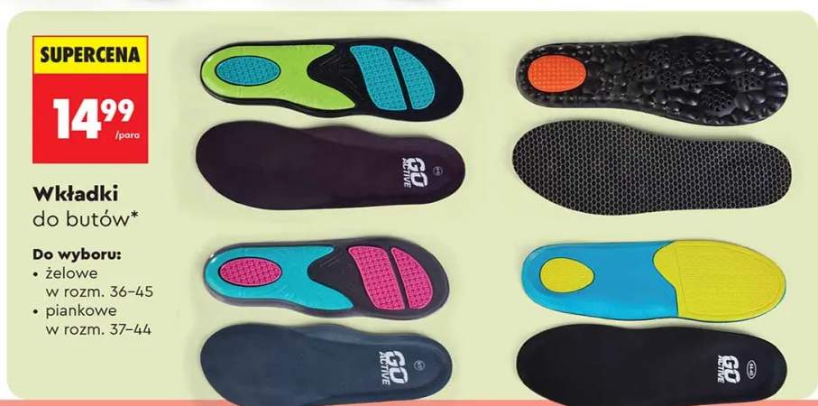 Wkładki do butów żelowe