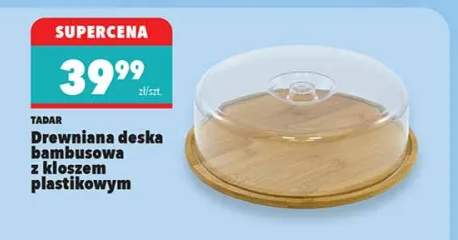 Drewniana deska bambusowa z kloszem plastikowym