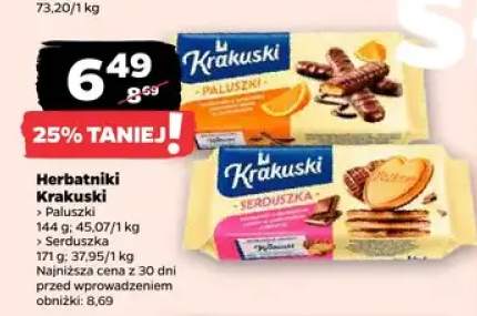 Herbatniki różne rodzaje Delicje, Deluszki, Serduszka