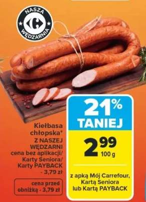 Kiełbasa chłopska z naszej wędzarni