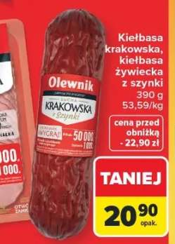 Kiełbasa krakowska, kiełbasa żywiecka z szynki