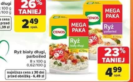 Ryż biały długi, parboiled mega paka