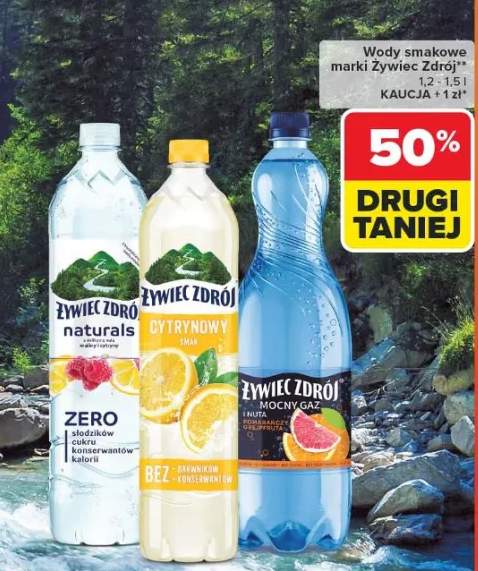 Woda smakowa naturals maliny i cytryny ZERO