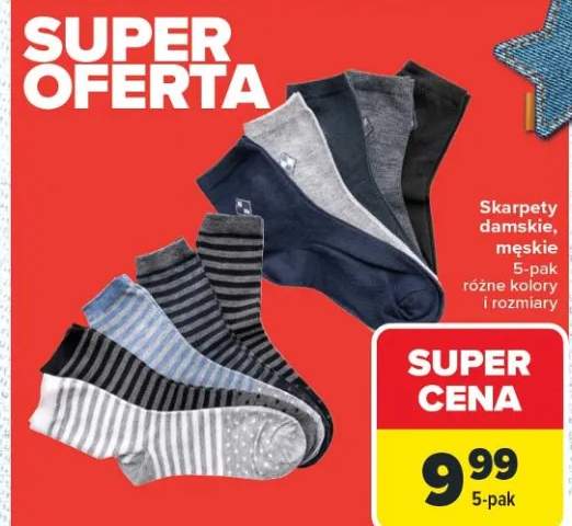 Skarpety damskie, męskie 5-pak