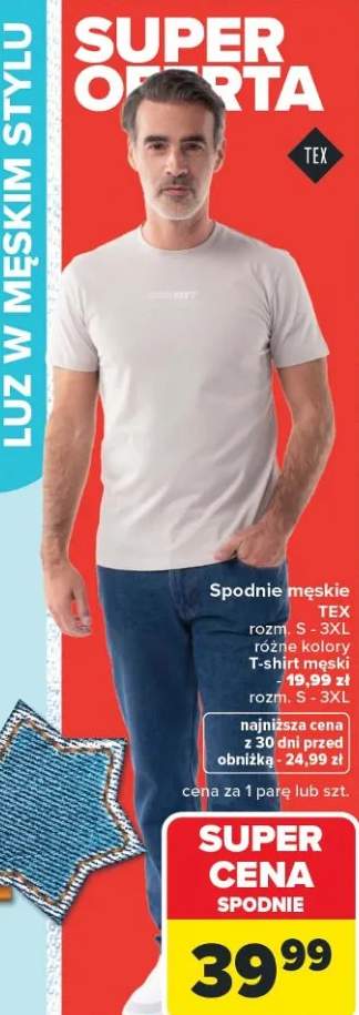 Spodnie męskie TEX różne kolory, T-shirt męski