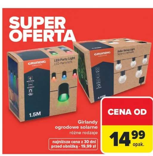 Girlandy ogrodowe solarne różne rodzaje