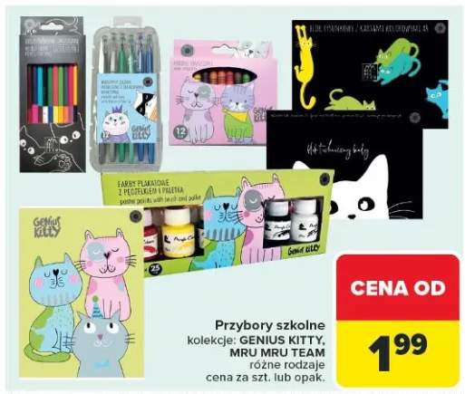 Przybory szkolne kolekcje: różne rodzaje cena za szt. lub opak.