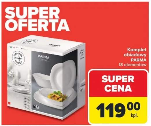 Komplet obiadowy 18 elementów