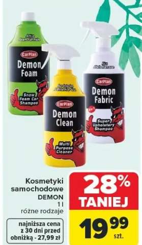 Kosmetyki samochodowe Demon różne rodzaje