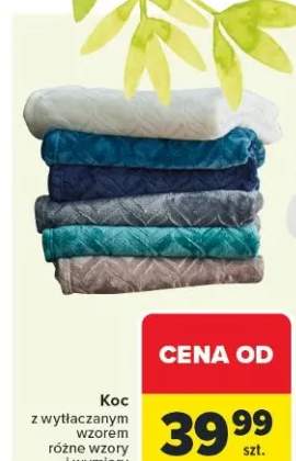 Koc z wytłaczanym wzorem różne wzory i wymiary