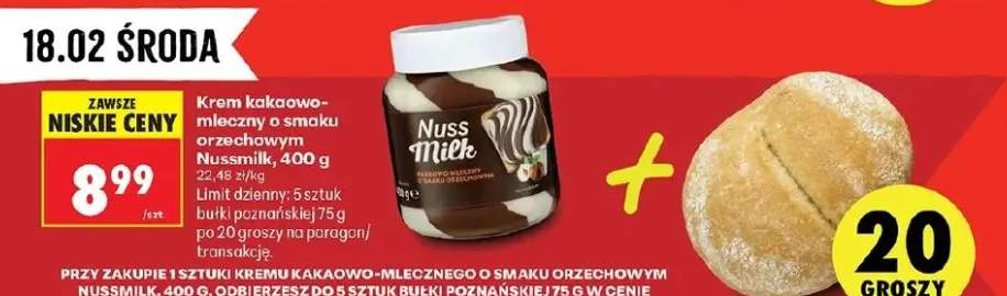 Krem kakaowo-mleczny o smaku orzechowym