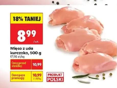 Mięso z uda kurczaka 500g