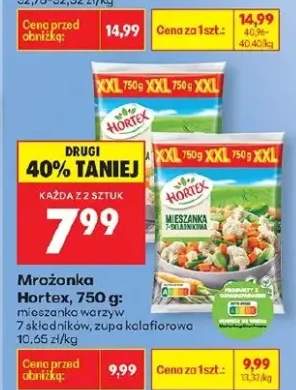 Mrożonka mieszanka warzyw 7 składników lub zupa kalafiorowa