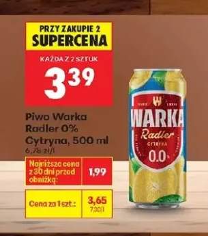 Piwo Radler 0% cytryna