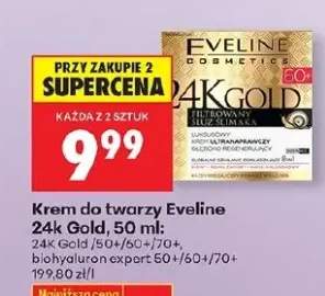 Krem do twarzy 24k Gold luksusowy ultra naprawczy redukujący zmarszczki 50+/60+/70+