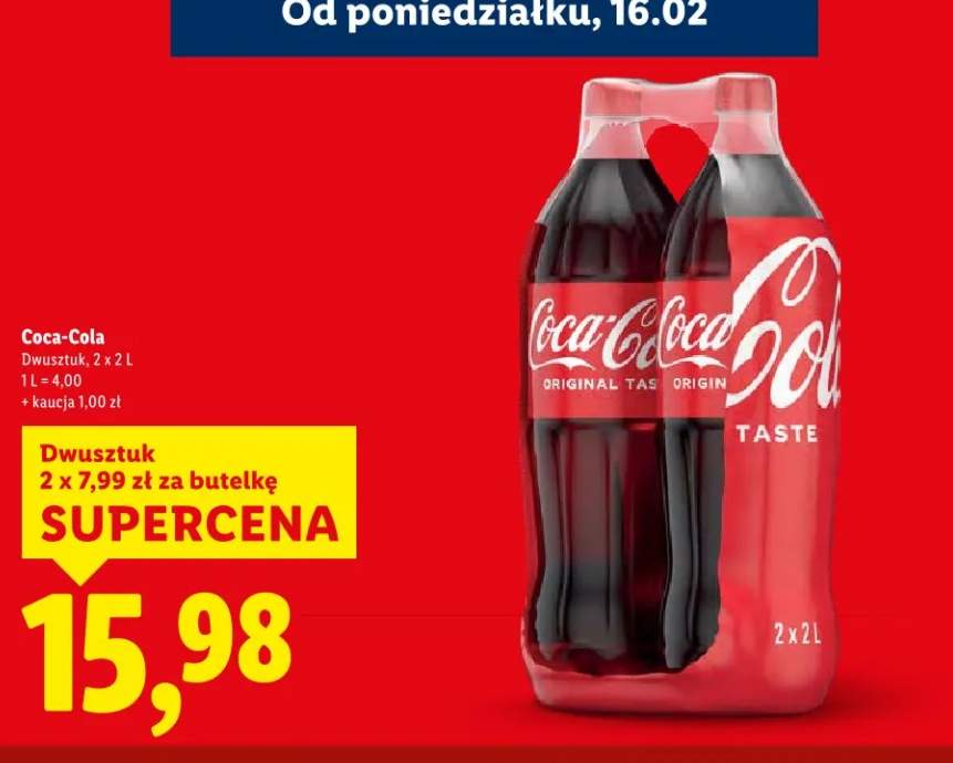 Napój gazowany dwusztuk 2x2l