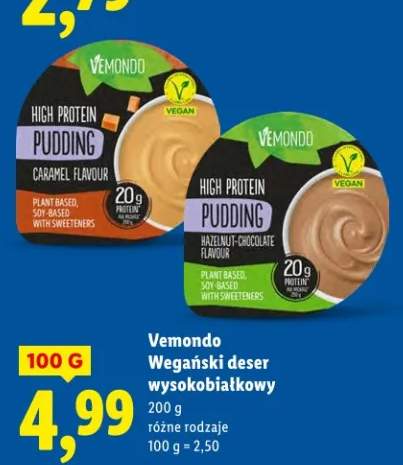 Wegański deser wysokobiałkowy różne rodzaje