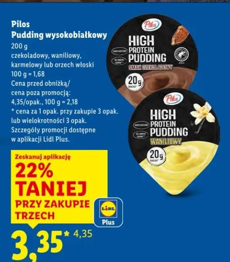 Pudding wysokobiałkowy czekoladowy, waniliowy, karmelowy lub orzech włoski