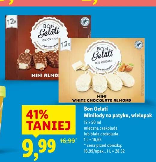 Minilody na patyku mleczna czekolada lub biała czekolada, wielopak