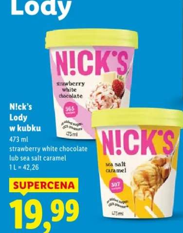 Lody w kubku strawberry white chocolate lub sea salt caramel