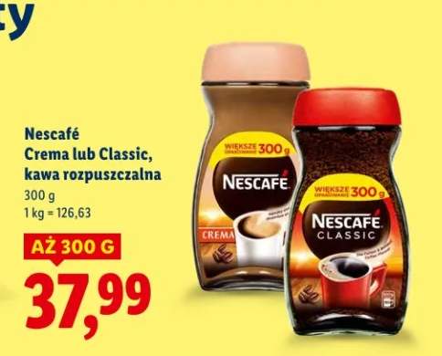 Kawa rozpuszczalna Crema lub Classic