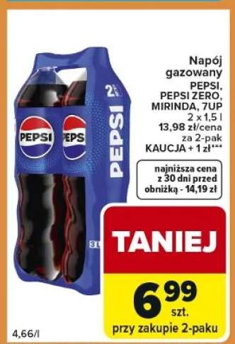 Napój gazowany Pepsi, Pepsi Zero, Mirinda, 7up