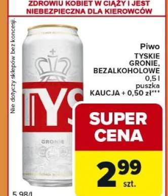 Piwo Tyskie Gronie bezalkoholowe