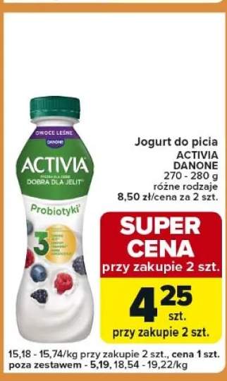 Jogurt do picia Activia Danone różne rodzaje