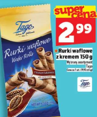 Rurki waflowe z kremem 150g