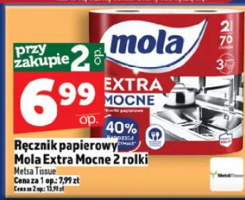 Ręcznik papierowy Mola Extra Mocne 2 rolki