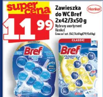 Zawieszka do WC Bref 2x42/3x50 g