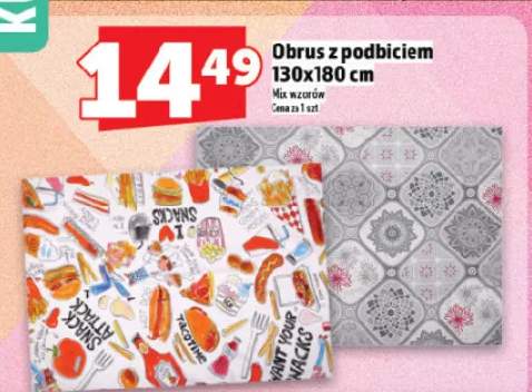 Obrus z podbiciem 130x180 cm