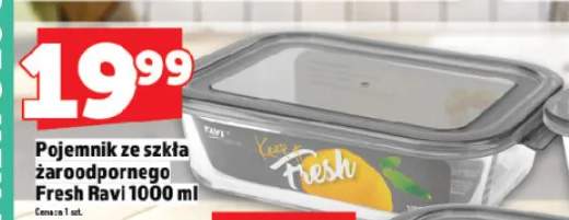 Pojemnik ze szkła żaroodpornego Fresh Ravi 1000 ml