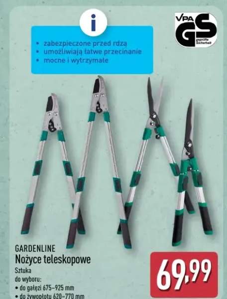 Nożyce teleskopowe sztuka