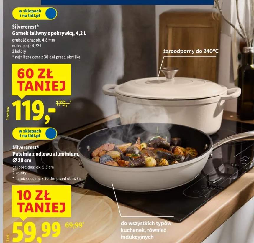 Garnek żeliwny z pokrywką 4.2L