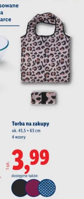 Torba na zakupy ok. 43,5 × 63 cm, 4 wzory