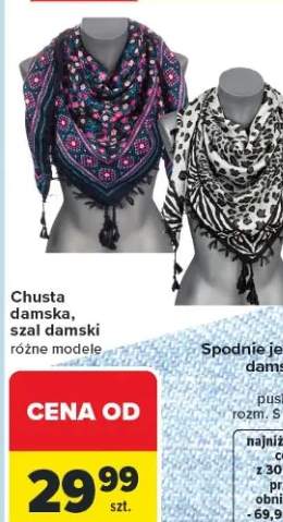 Chusta damska, szal damski różne modele