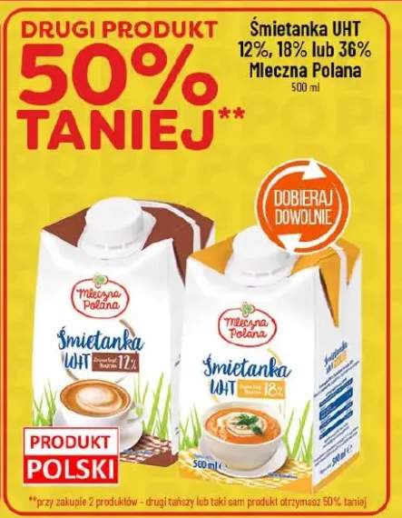 Śmietanka UHT 12%, 18% lub 36%