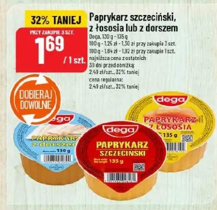 Paprykarz szczeciński, z łososia lub z dorszem