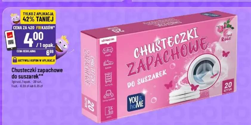 Chusteczki zapachowe do suszarek