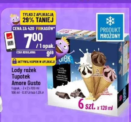 Lody rożek Tupotek Amore Gusto