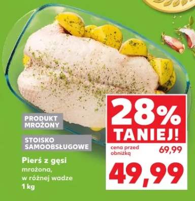 Pierś z gęsi mrożona, w różnej wadze