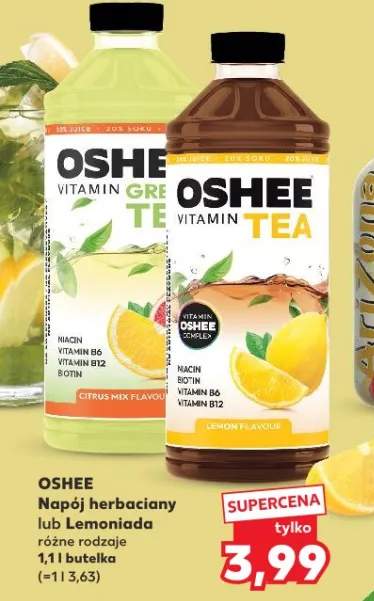 Napój herbaciany lub Lemoniada różne rodzaje 1,1l butelka (=1l 3,63)