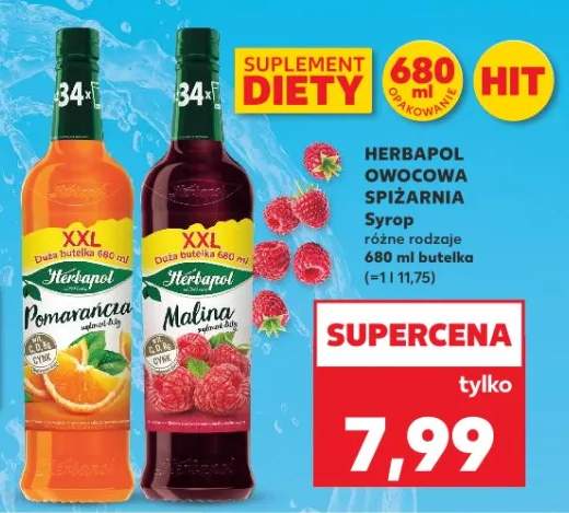 Syrop różne rodzaje 680ml butelka (=1l 11,75)