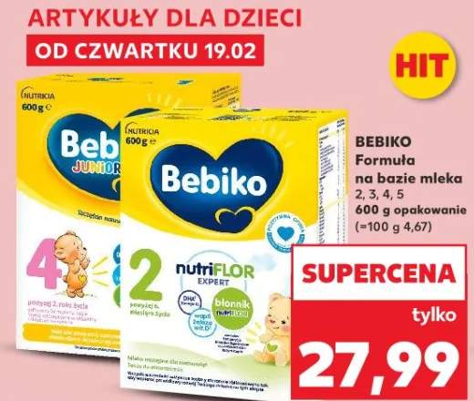 Formula na bazie mleka 2, 3, 4, 5