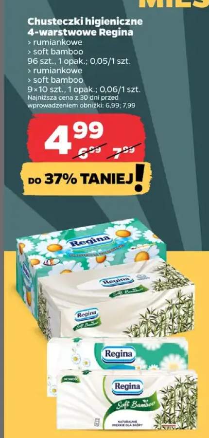 Chusteczki higieniczne 4-warstwowe soft bamboo